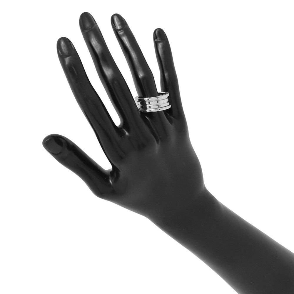 BVLGARI B.Zero1 Ring 4-band Size 60/#20 18K White Gold
