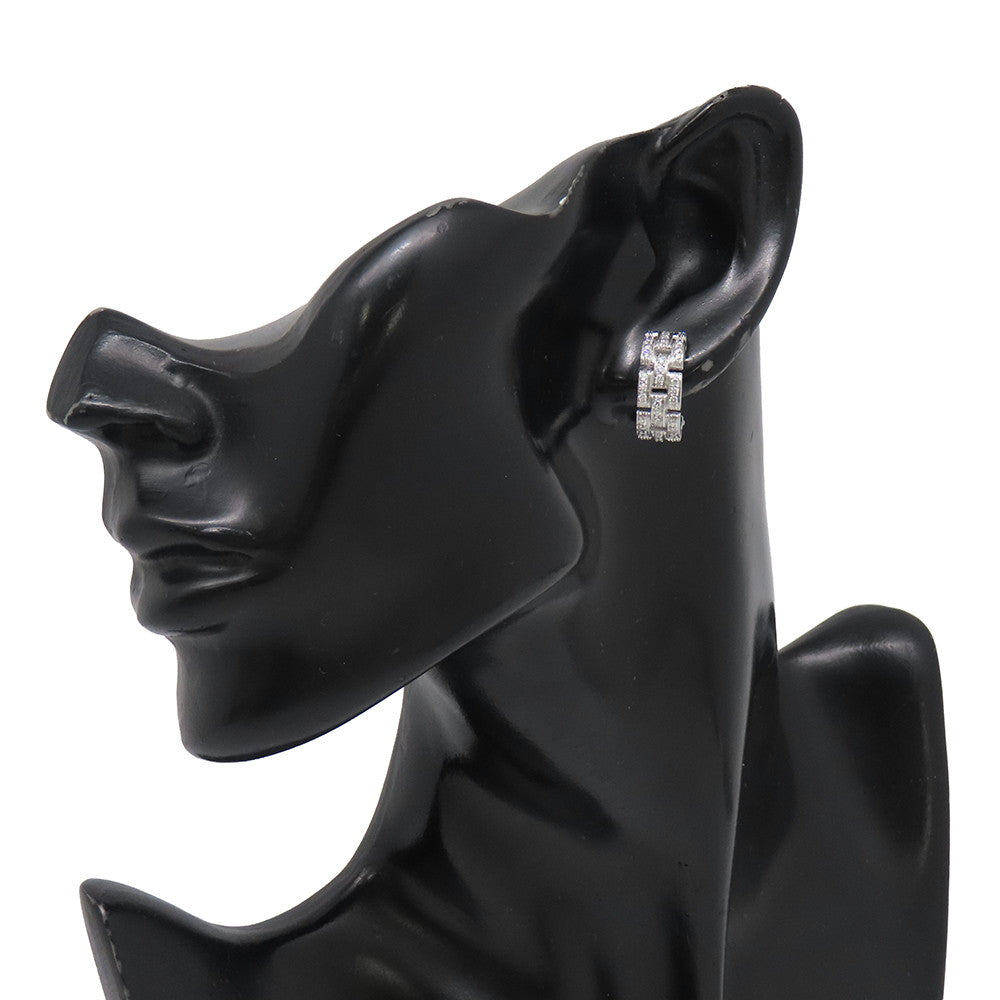 CARTIER Maillon PANTHERE Earring PaveB8032600 18K White Gold