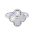 Van Cleef & Arpels Vintage Alhambra Ring Size 51/#11VCARF48951/VCARF48900 18K White Gold