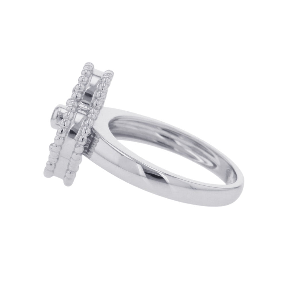 Van Cleef & Arpels Vintage Alhambra Ring Size 51/#11VCARF48951/VCARF48900 18K White Gold
