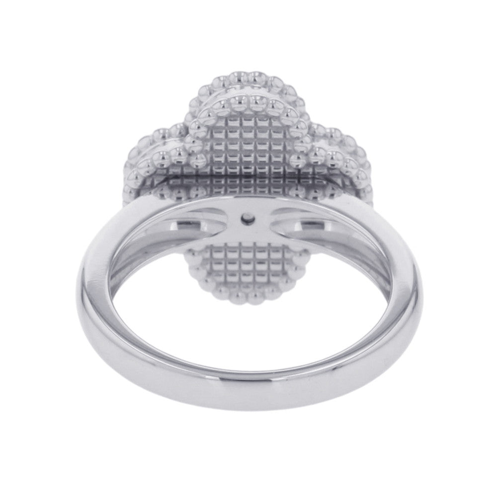 Van Cleef & Arpels Vintage Alhambra Ring Size 51/#11VCARF48951/VCARF48900 18K White Gold