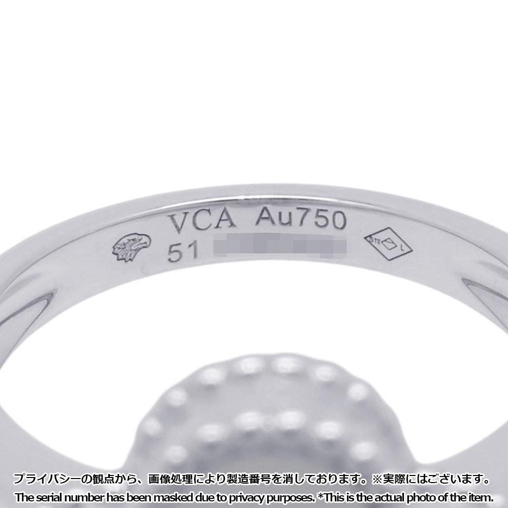 Van Cleef & Arpels Vintage Alhambra Ring Size 51/#11VCARF48951/VCARF48900 18K White Gold