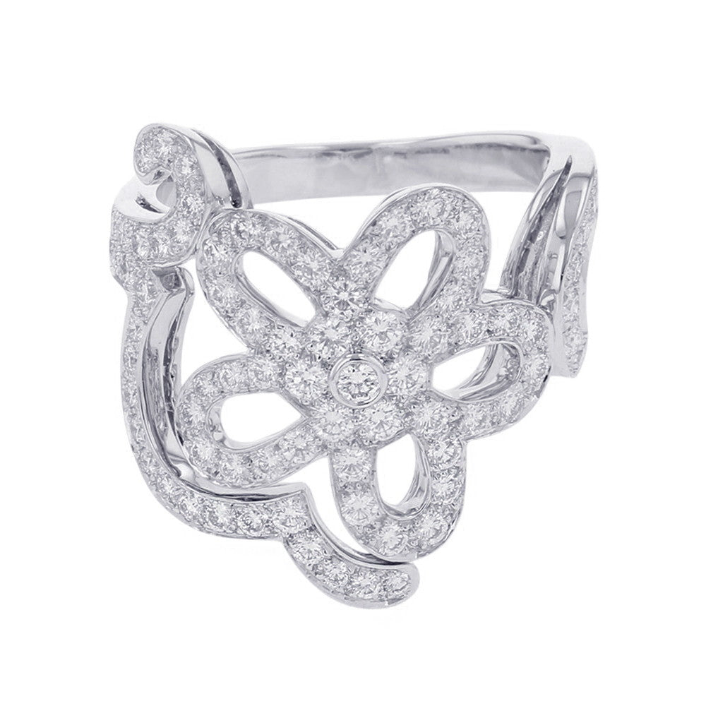 Van Cleef & Arpels Dentelle Ring Size 53/#13 18K White Gold