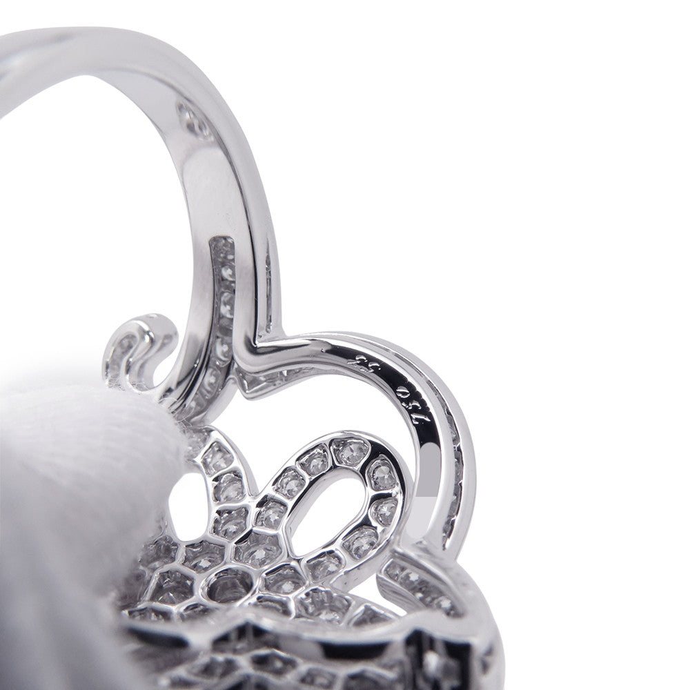 Van Cleef & Arpels Dentelle Ring Size 53/#13 18K White Gold