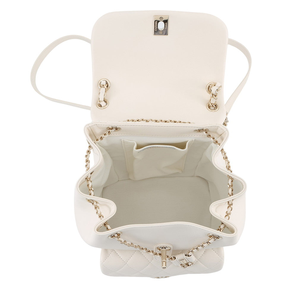 CHANEL Matelasse SmallBackpack WhiteAS2908 Lambskin