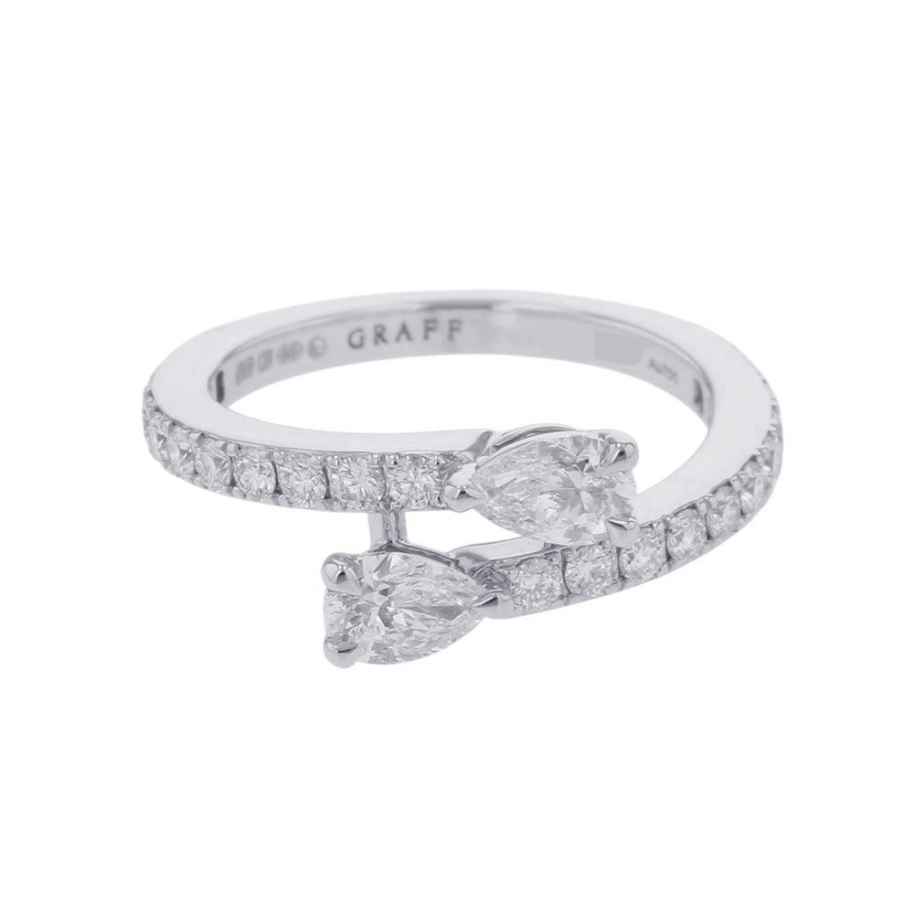 GRAFF Duet Wrap-Around Diamond Ring Size Approximately 8thRGR779 18K White Gold