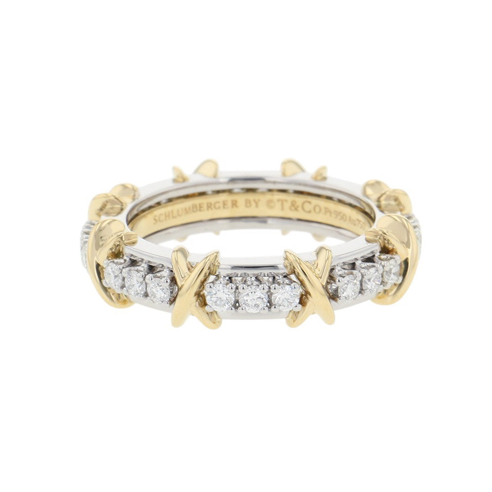 TIFFANY&Co. Jean Schlumberger Narrow Ring Size Approximately 1174037984 Pt950 K18YG
