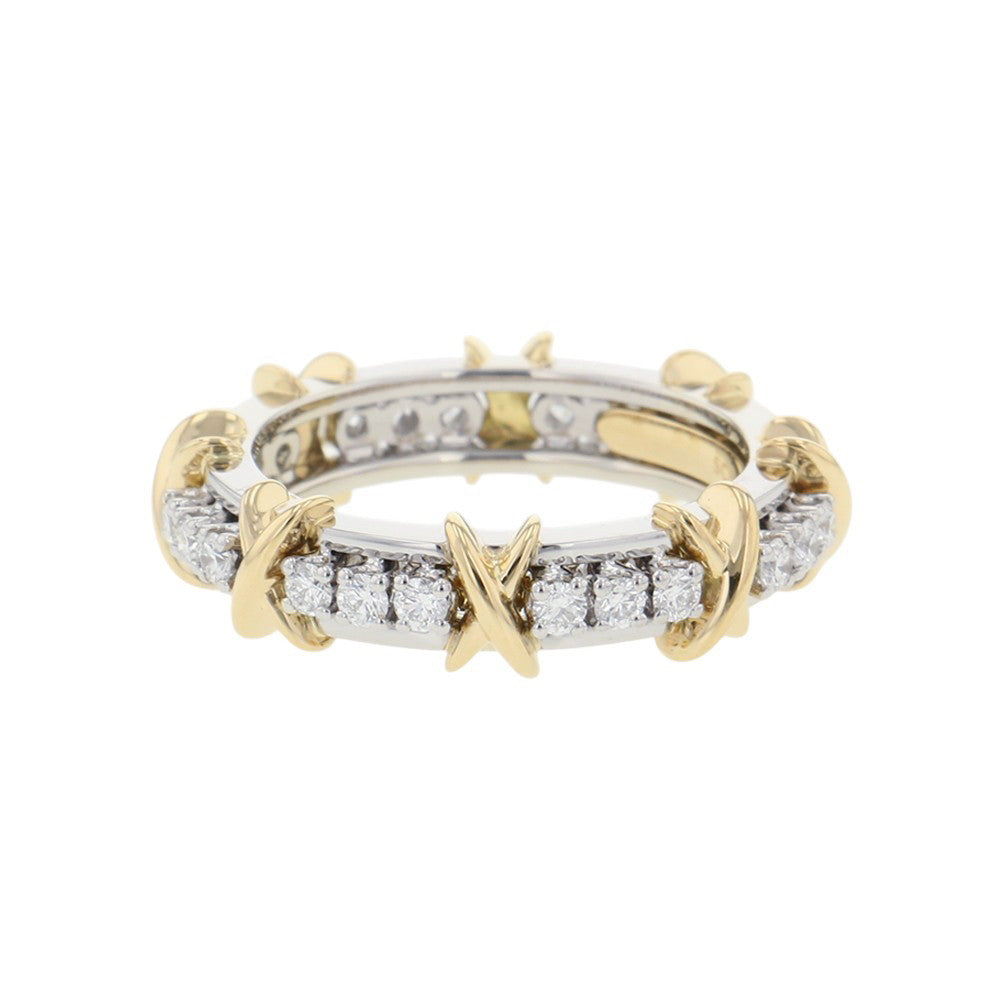 TIFFANY&Co. Jean Schlumberger Narrow Ring Size Approximately 1174037984 Pt950 K18YG