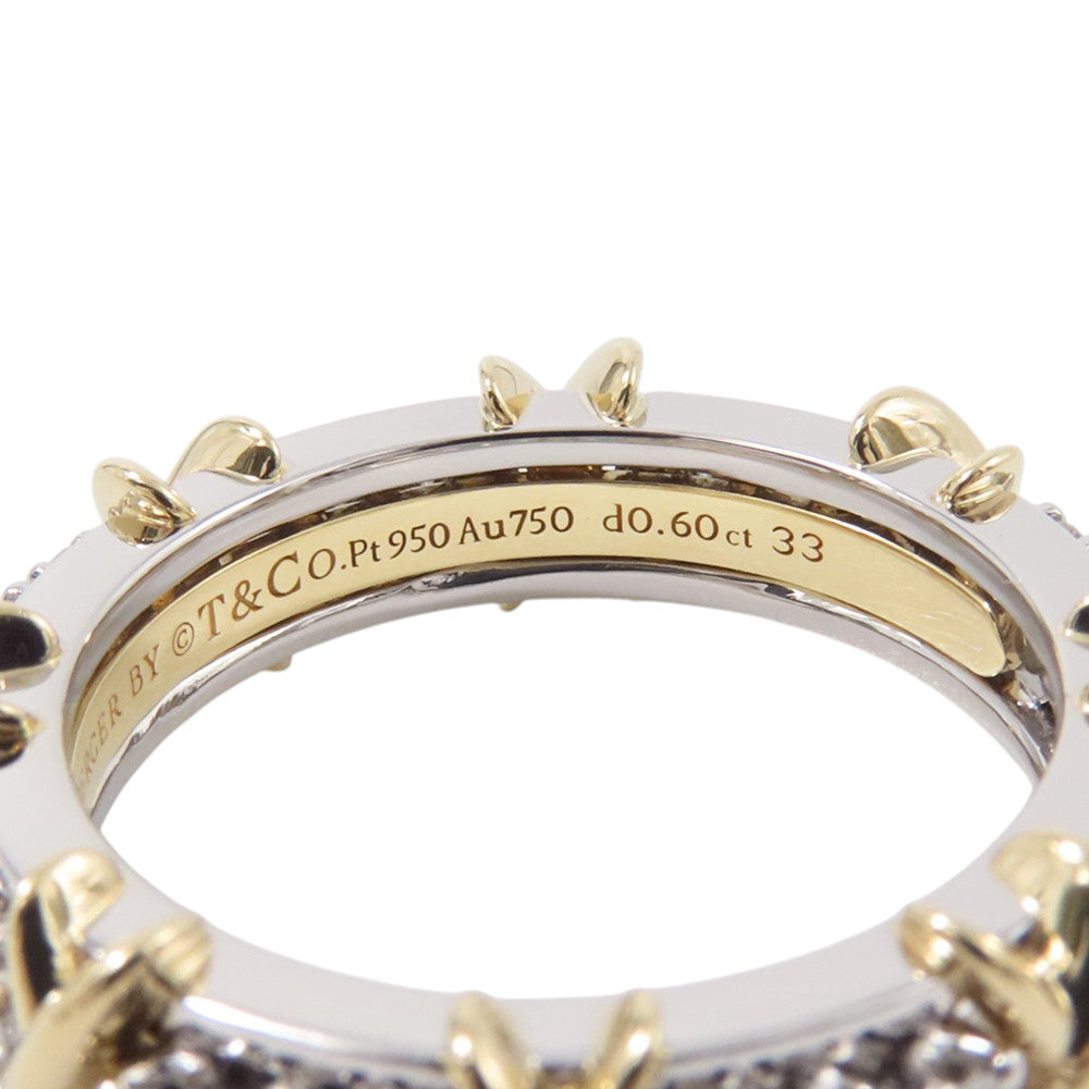 TIFFANY&Co. Jean Schlumberger Narrow Ring Size Approximately 1174037984 Pt950 K18YG