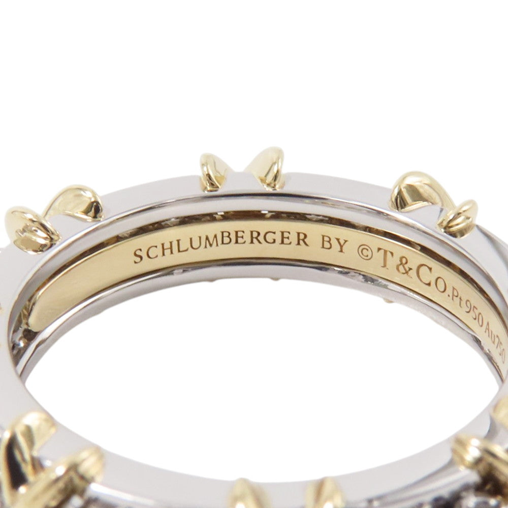 TIFFANY&Co. Jean Schlumberger Narrow Ring Size Approximately 1174037984 Pt950 K18YG