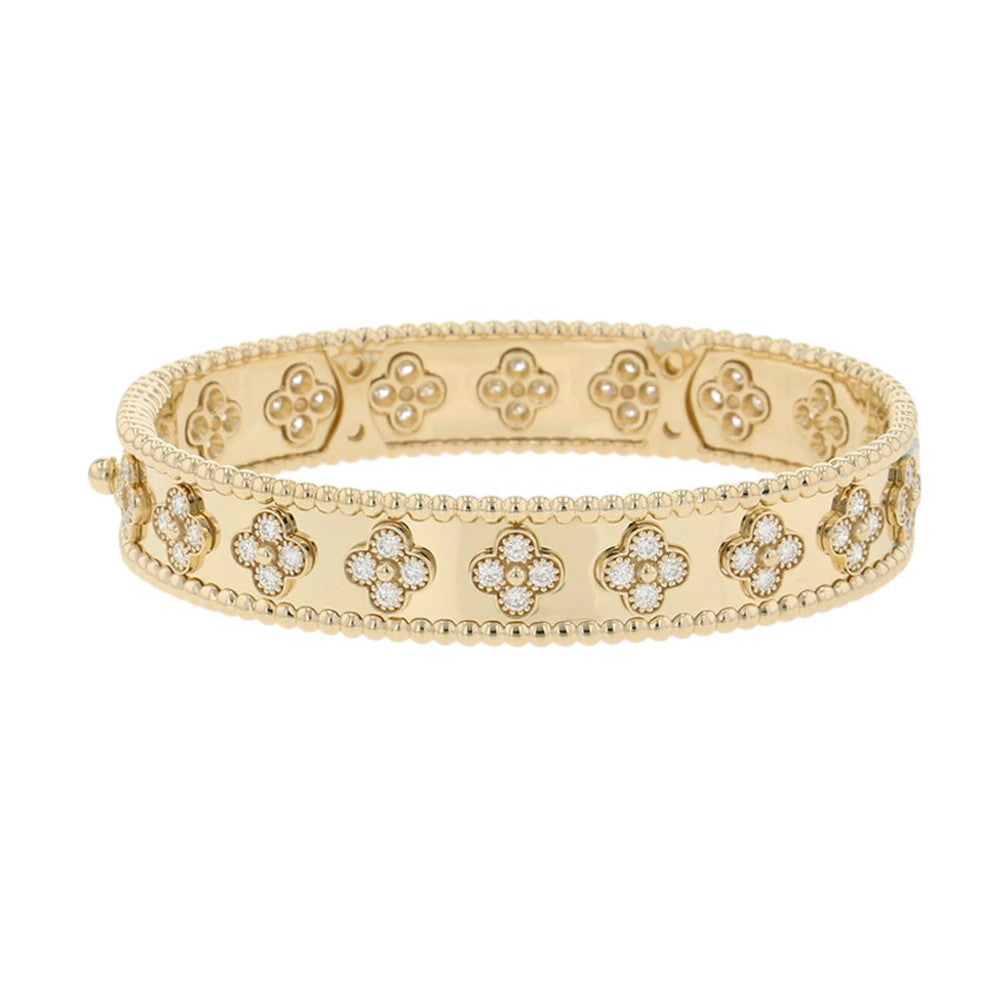 Van Cleef & Arpels Perle Clover Bracelet Extra Small Model Size XSVCARO56200 18K Yellow Gold
