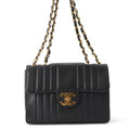 CHANEL Mademoiselle Chain Shoulder Bag Black Caviar Leather