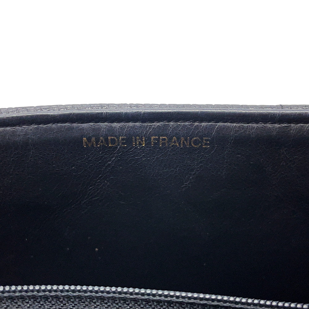 CHANEL Mademoiselle Chain Shoulder Bag Black Caviar Leather