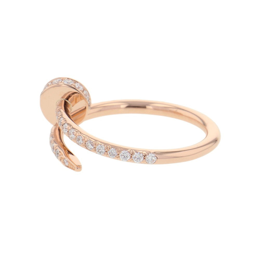 CARTIER Juste Un Clou Semi-Pavé Ring Size 47/#7 SmallB4231447/B4231400 18K Pink Gold