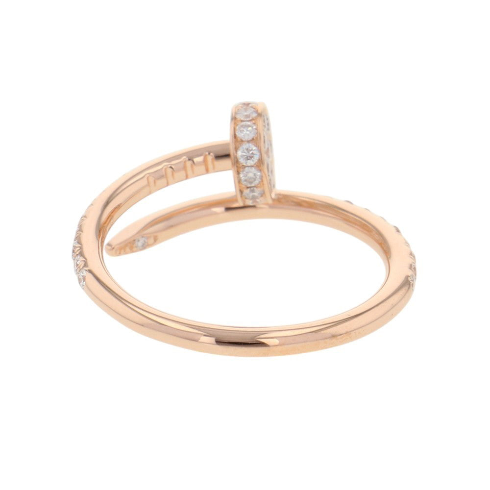 CARTIER Juste Un Clou Semi-Pavé Ring Size 47/#7 SmallB4231447/B4231400 18K Pink Gold
