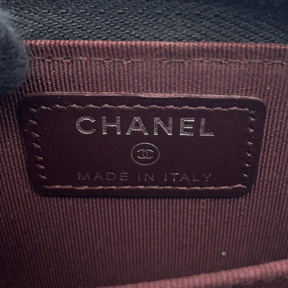CHANEL Matelasse Turnlock Motif Coin Purse Black Caviar Leather