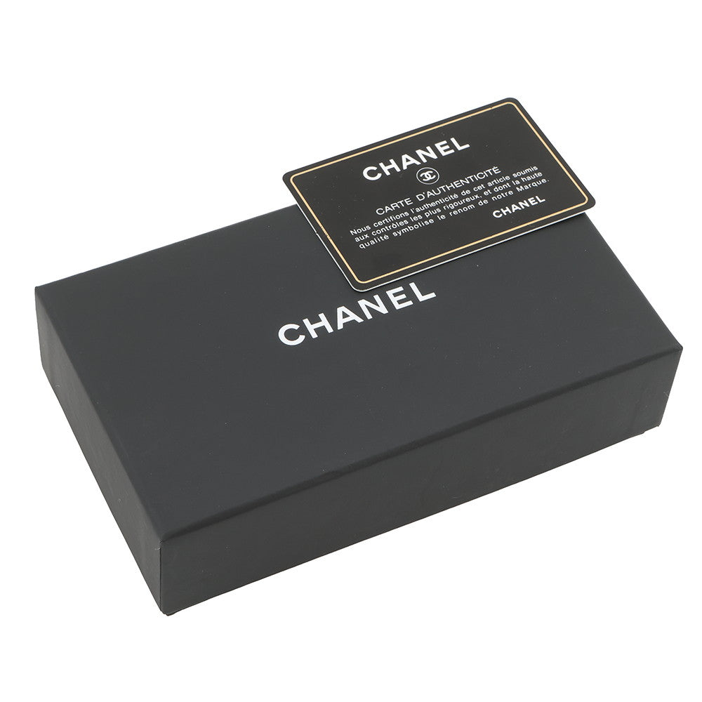 CHANEL Matelasse Turnlock Motif Coin Purse Black Caviar Leather