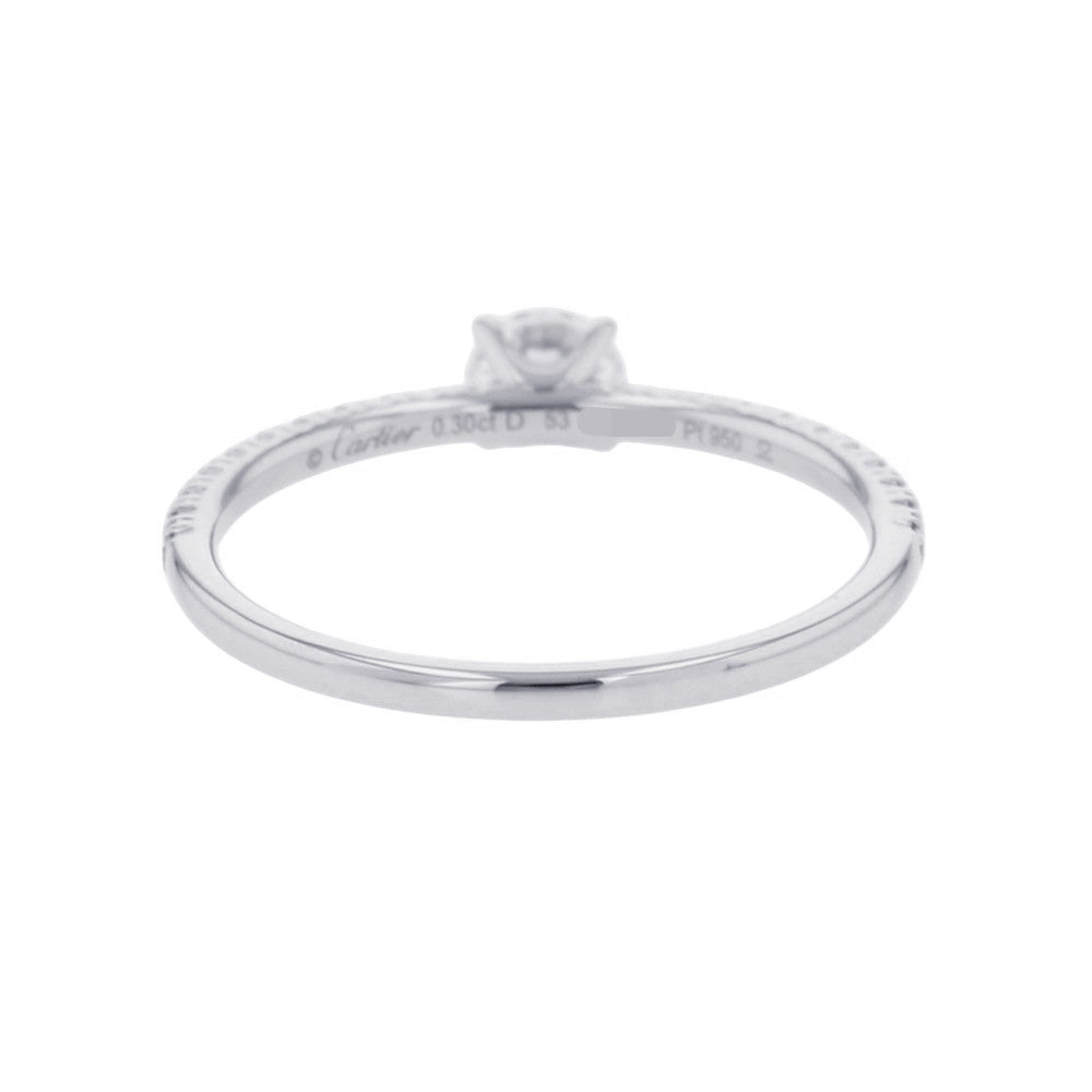 CARTIER Etincelle De Cartier solitaire ring Size 53/#13N4744353/N4744300 Pt950