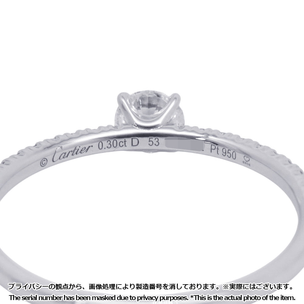 CARTIER Etincelle De Cartier solitaire ring Size 53/#13N4744353/N4744300 Pt950