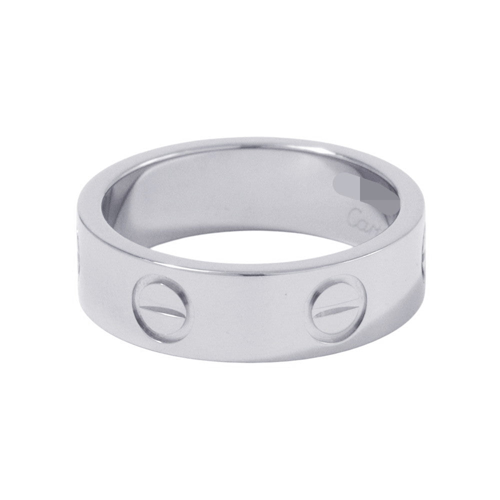 CARTIER LOVE Ring Classic Model Size 51/#11 ClassicB4084751/B4084700 18K White Gold