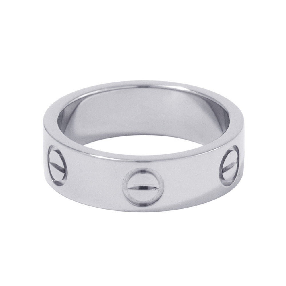 CARTIER LOVE Ring Classic Model Size 51/#11 ClassicB4084751/B4084700 18K White Gold