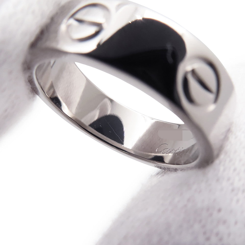 CARTIER LOVE Ring Classic Model Size 51/#11 ClassicB4084751/B4084700 18K White Gold