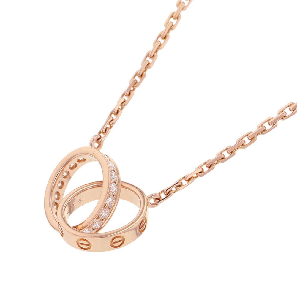 CARTIER Baby Love Semi-Pave NecklaceB7013900 18K Pink Gold