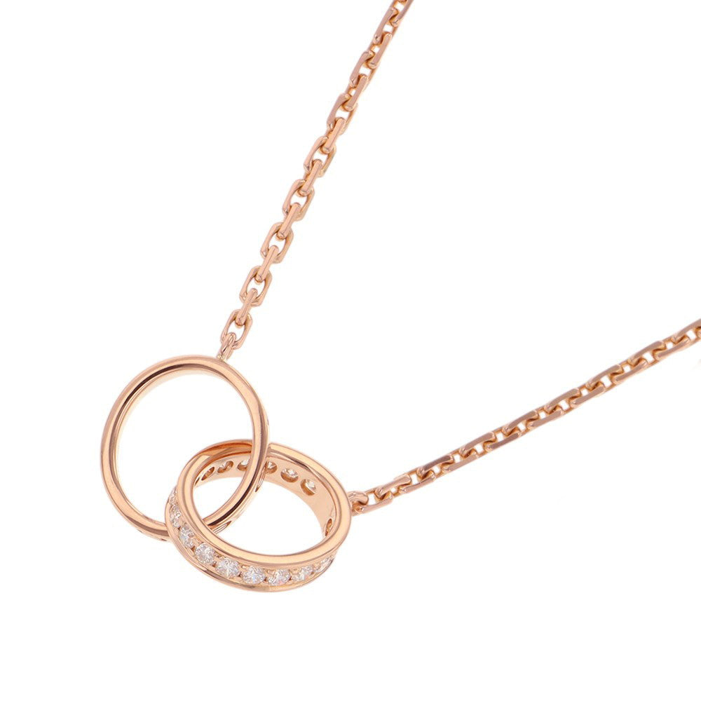 CARTIER Baby Love Semi-Pave NecklaceB7013900 18K Pink Gold
