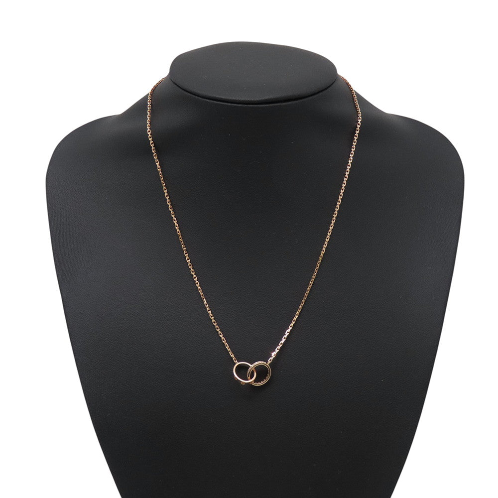 CARTIER Baby Love Semi-Pave NecklaceB7013900 18K Pink Gold