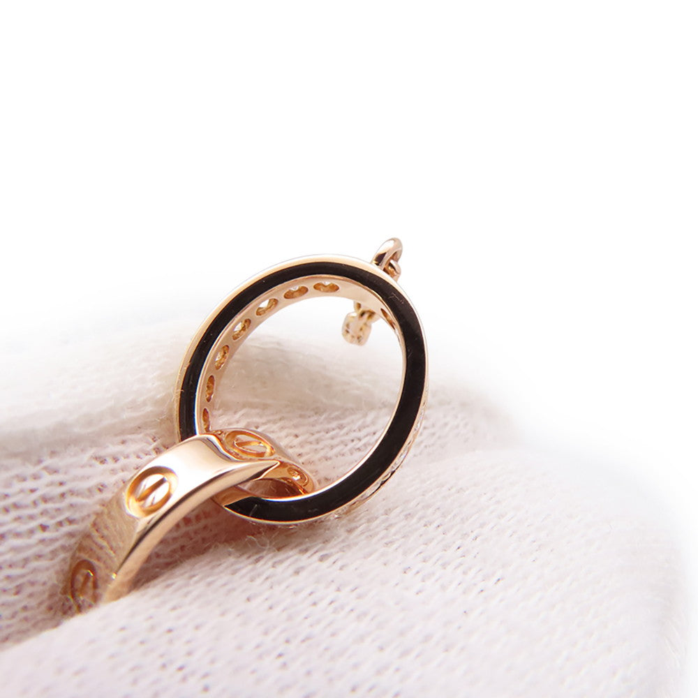 CARTIER Baby Love Semi-Pave NecklaceB7013900 18K Pink Gold