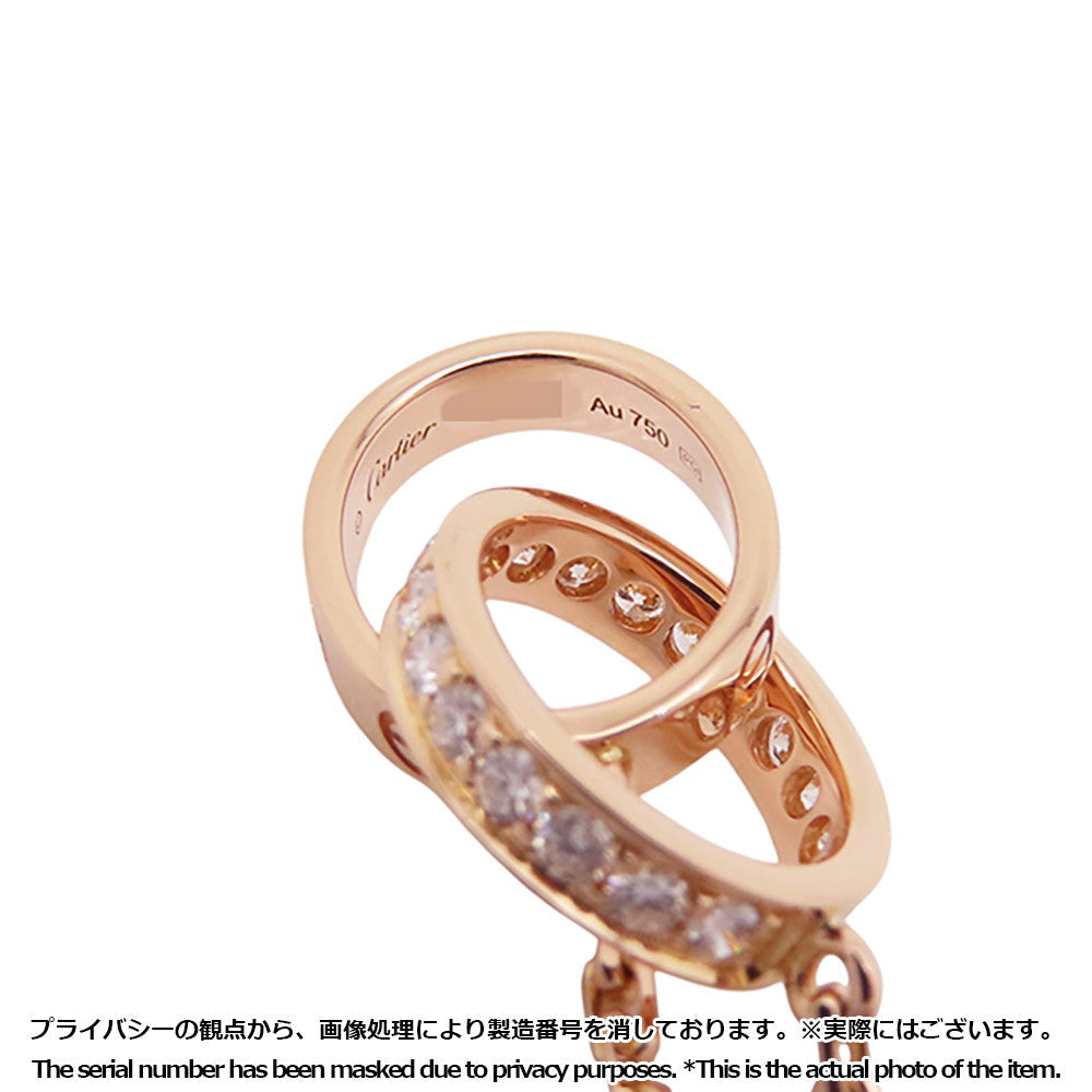 CARTIER Baby Love Semi-Pave NecklaceB7013900 18K Pink Gold