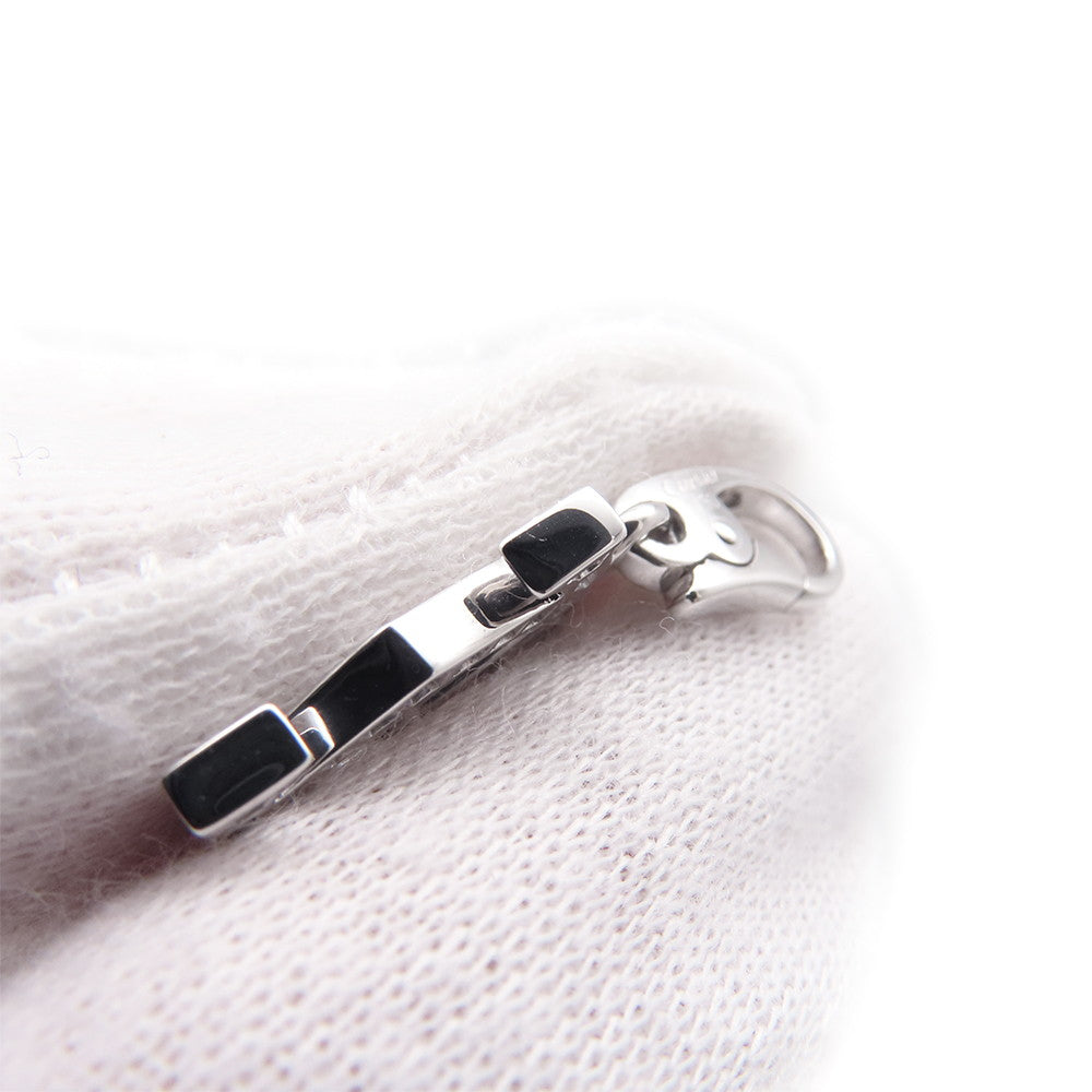 CARTIER 2C Diamond Bag Charm 18K White Gold