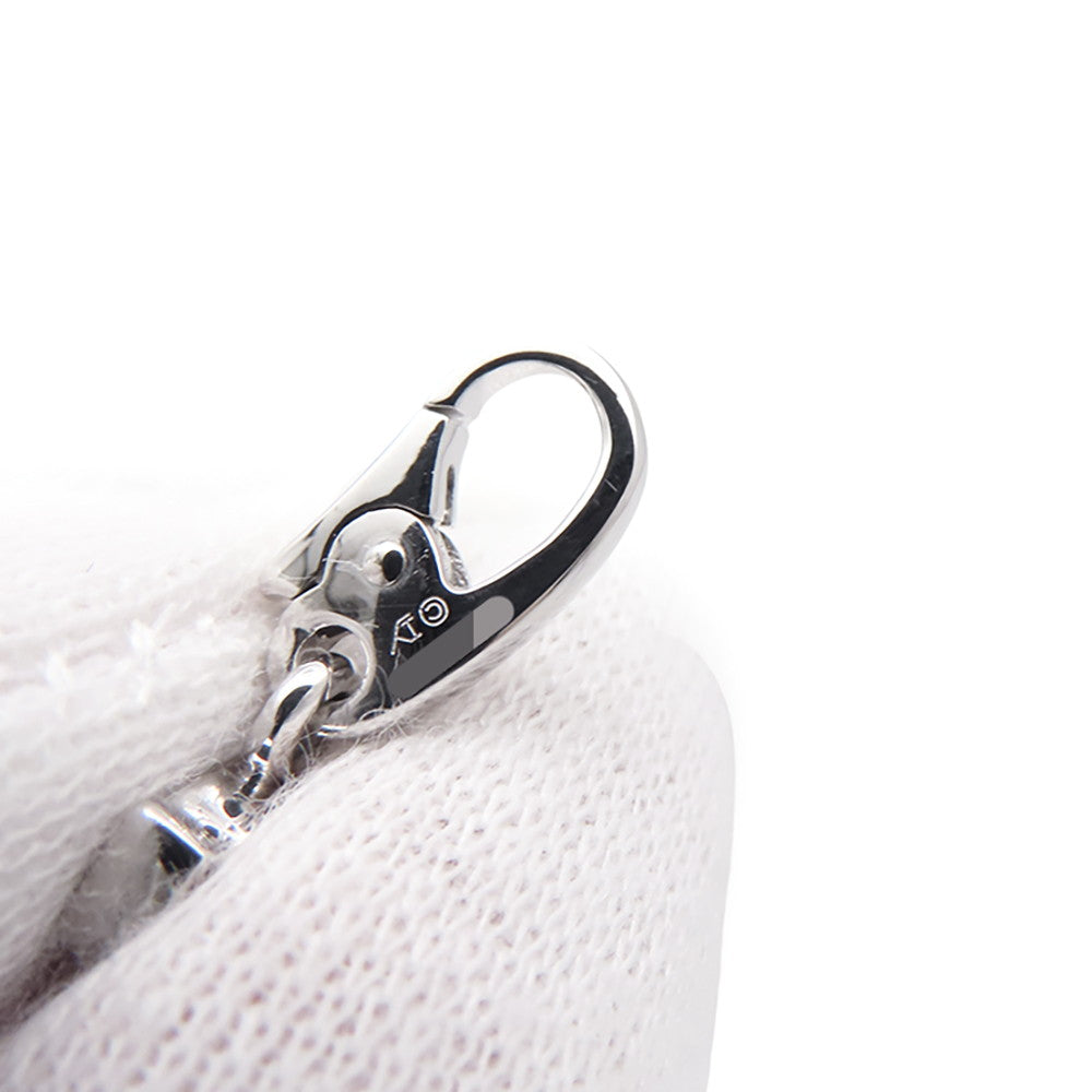 CARTIER 2C Diamond Bag Charm 18K White Gold