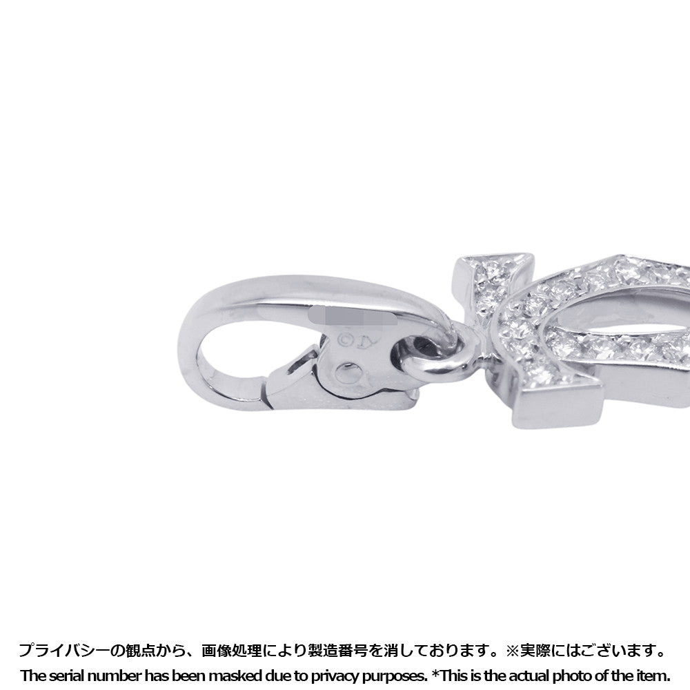 CARTIER 2C Diamond Bag Charm 18K White Gold