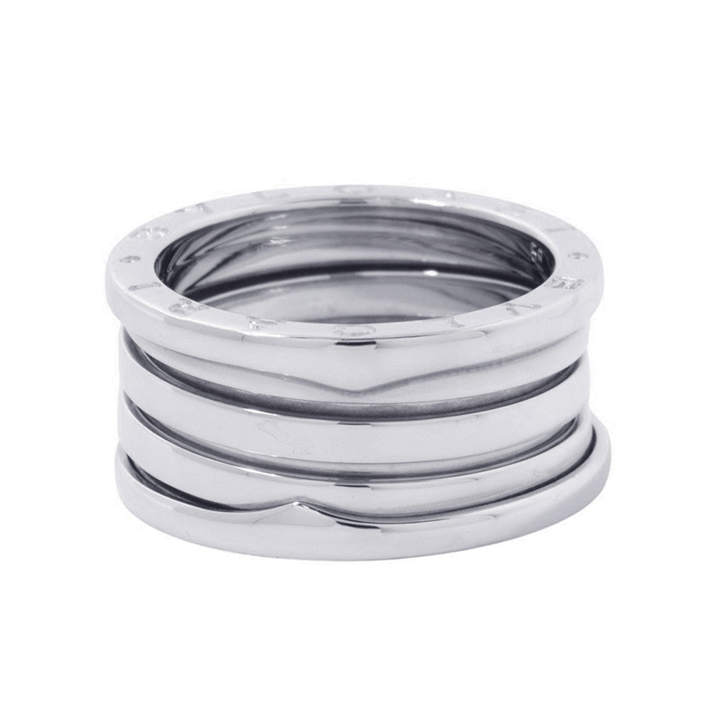 BVLGARI B-zero1 Ring 4 bands Size 58/#18 18K White Gold