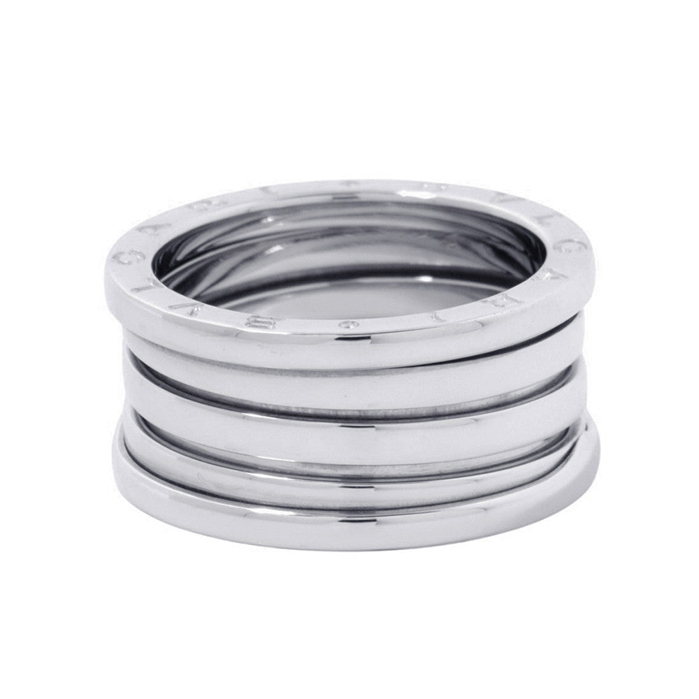 BVLGARI B-zero1 Ring 4 bands Size 58/#18 18K White Gold