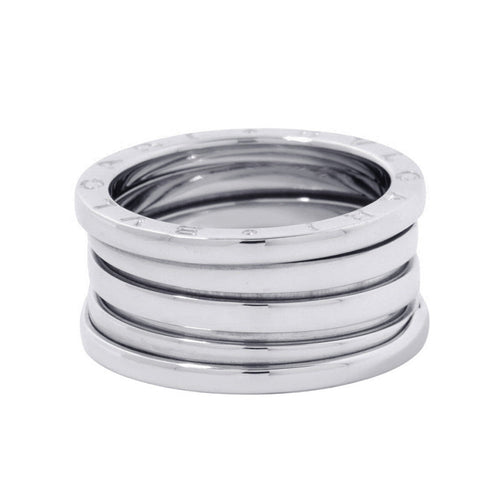 BVLGARI B-zero1 Ring 4 bands Size 58/#18 18K White Gold