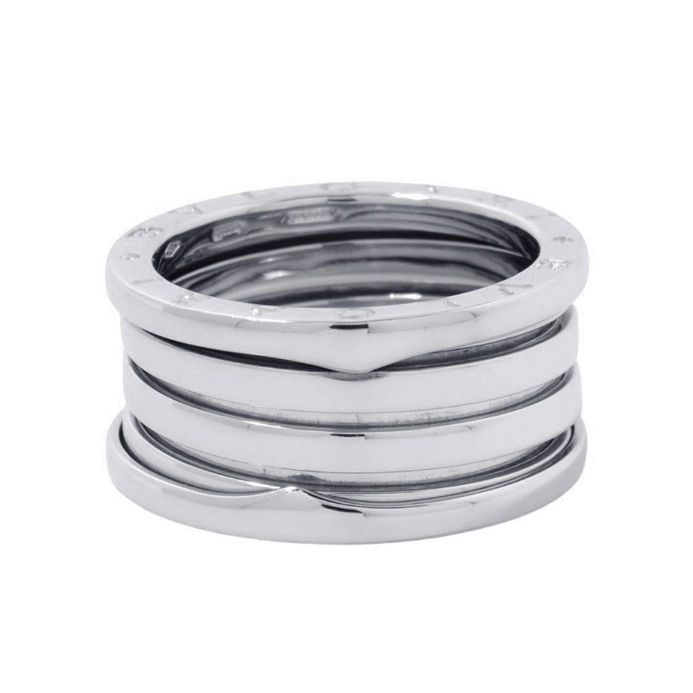 BVLGARI B-zero1 Ring 4 bands Size 58/#18 18K White Gold