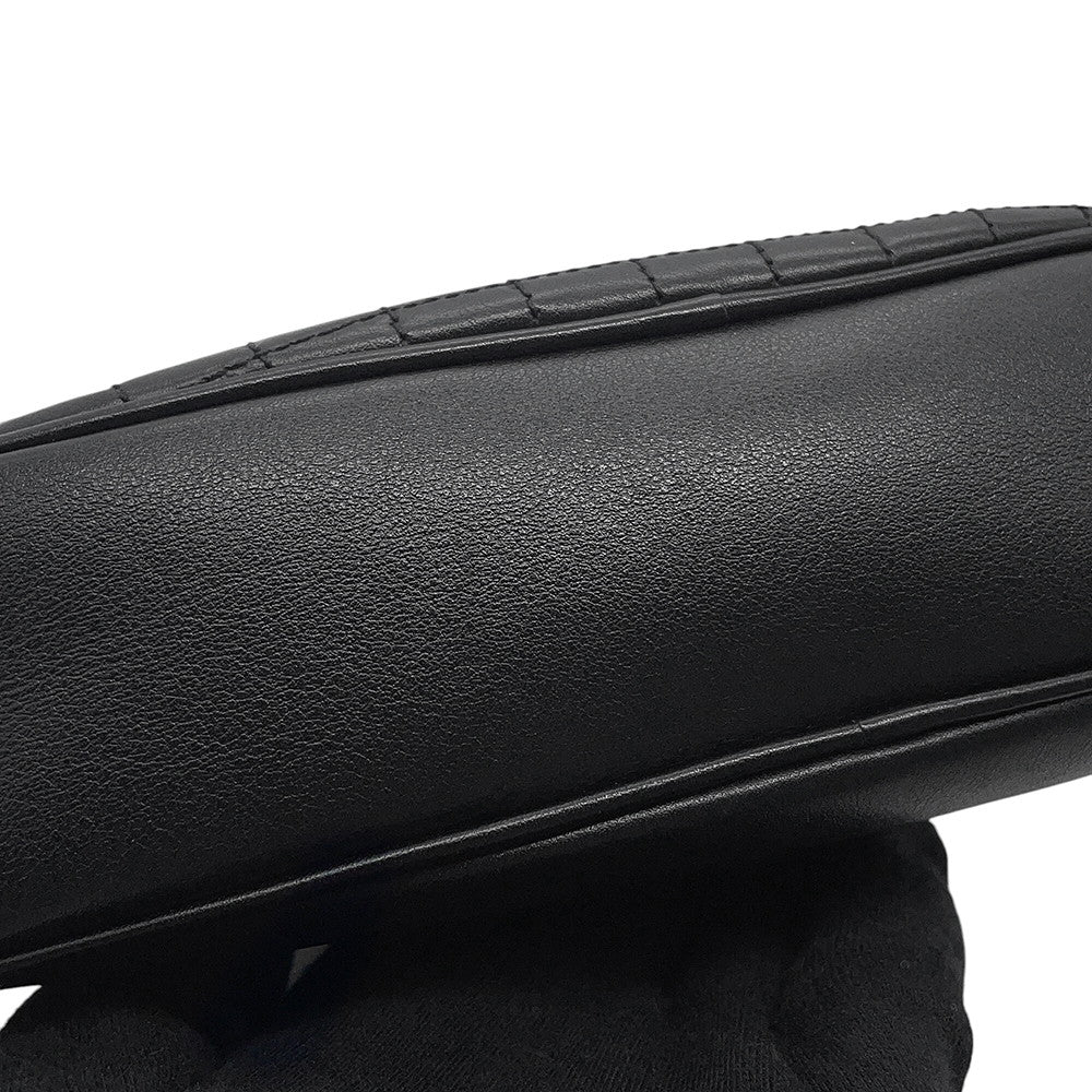 CELINE Quilted Camera Bag Black188353 Leather Size Medium