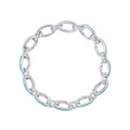 TIFFANY&Co. Clasping Link Bracelet SV925 TIFFANY&Co. Blue Enamel