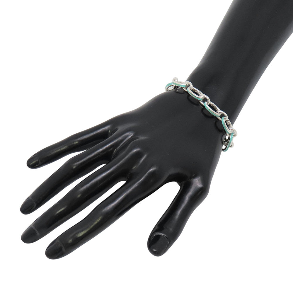 TIFFANY&Co. Clasping Link Bracelet SV925 TIFFANY&Co. Blue Enamel