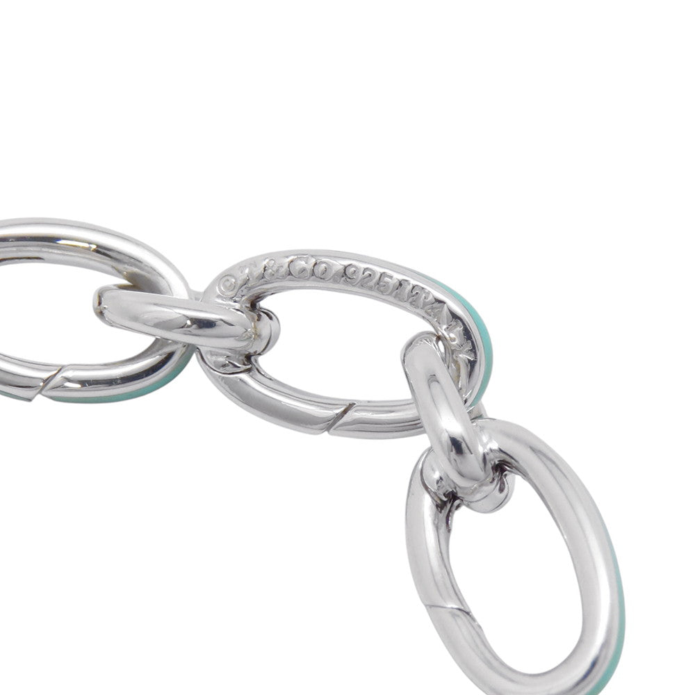 TIFFANY&Co. Clasping Link Bracelet SV925 TIFFANY&Co. Blue Enamel