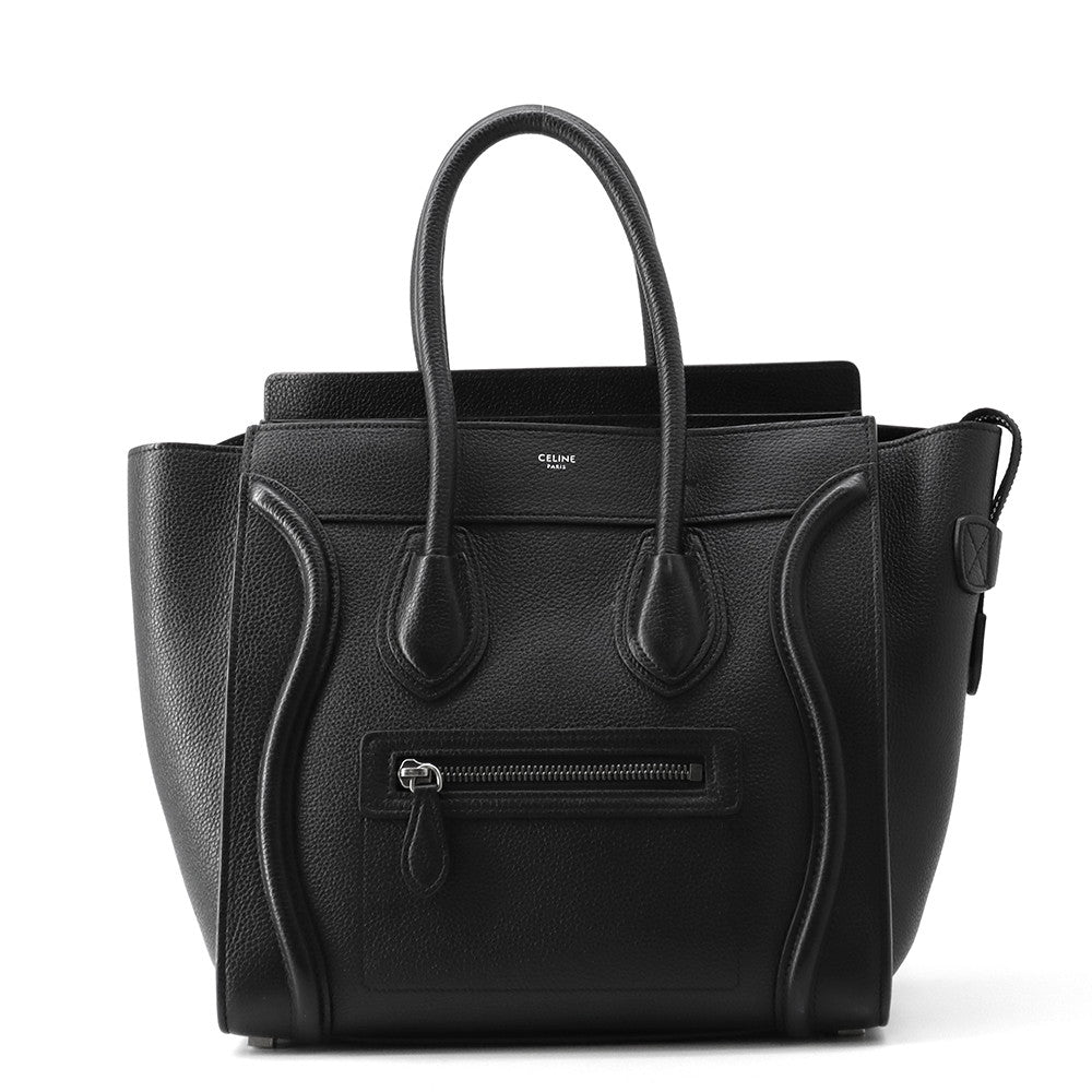 CELINE Luggage Shopper Tote Black189793 Leather Size micro