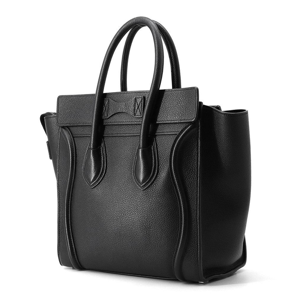 CELINE Luggage Shopper Tote Black189793 Leather Size micro
