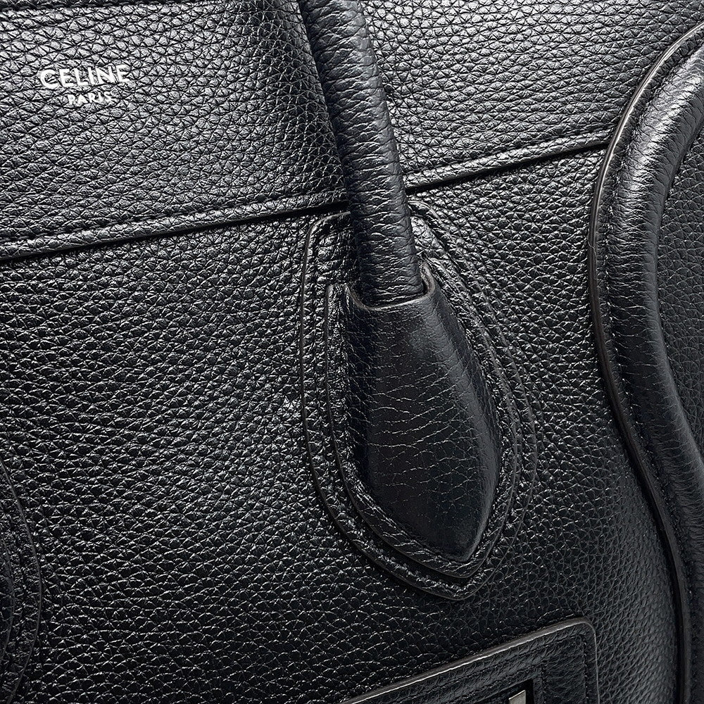 CELINE Luggage Shopper Tote Black189793 Leather Size micro