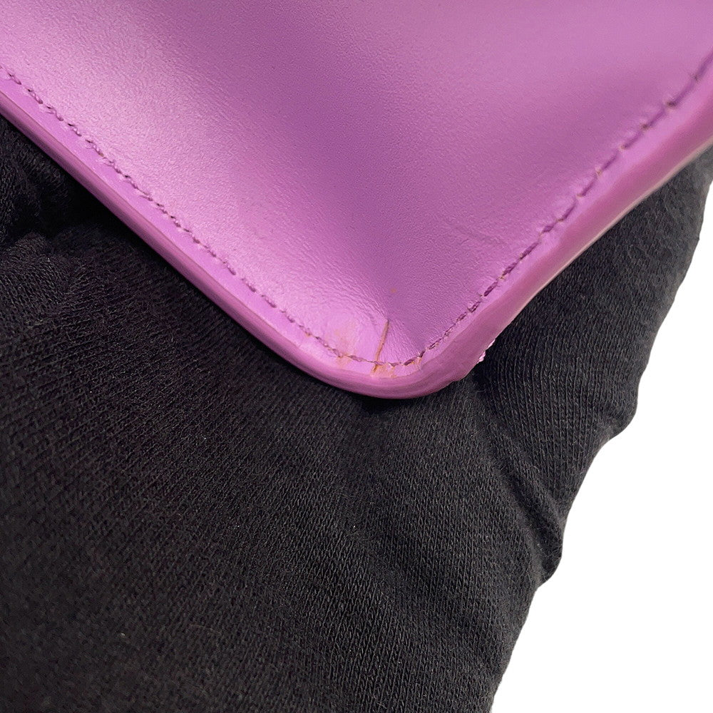 CELINE Vertical Cabas Natural/Purple192082 Canvas Leather Size Small