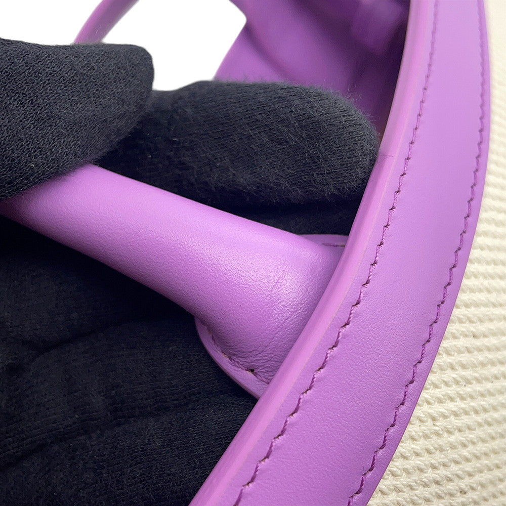 CELINE Vertical Cabas Natural/Purple192082 Canvas Leather Size Small
