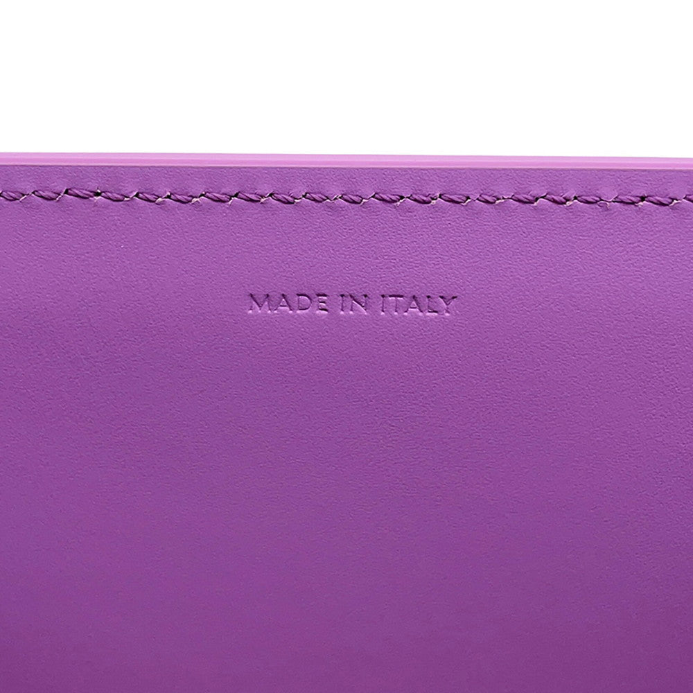 CELINE Vertical Cabas Natural/Purple192082 Canvas Leather Size Small