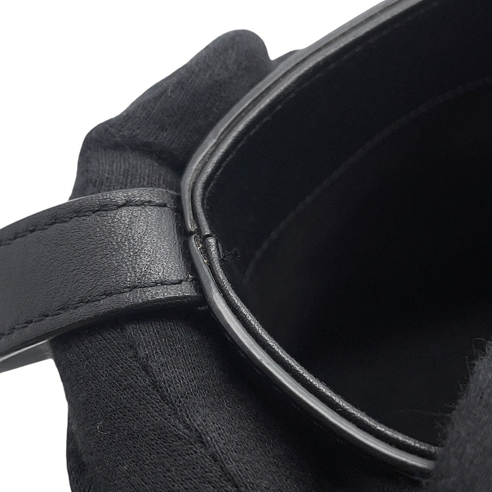 CELINE Cuir Triomphe Bucket Bag Black198243 Leather Size Small