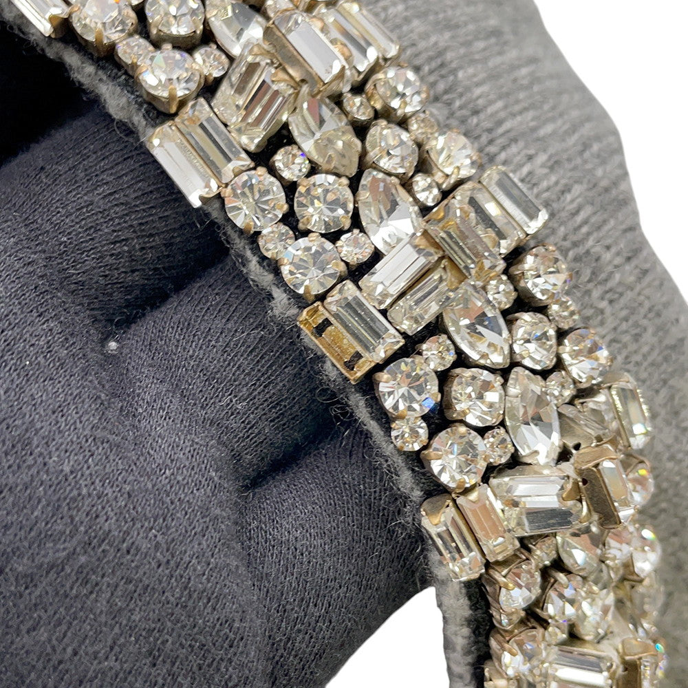 CELINE Rhinestone Cardigan Size XS Gray Cashmere Rhinestone